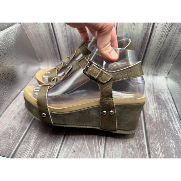 Volatile Gold Braided Leather Itzel Sandal Shoe Women Size 7 - Picture 6 of 12